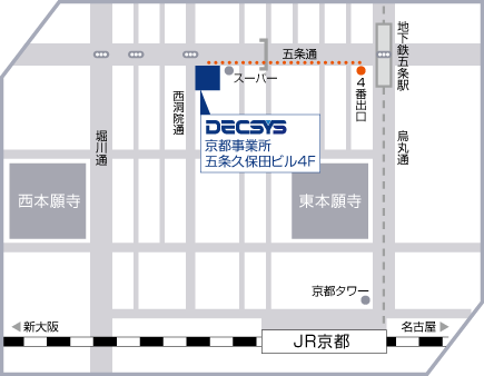 デクシス京都事業所地図